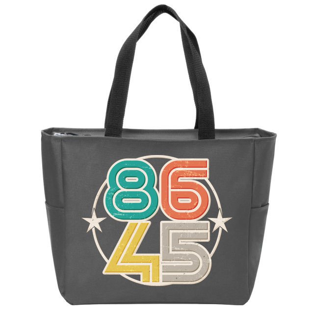 Retro 86 45 Impeach Trump Zip Tote Bag