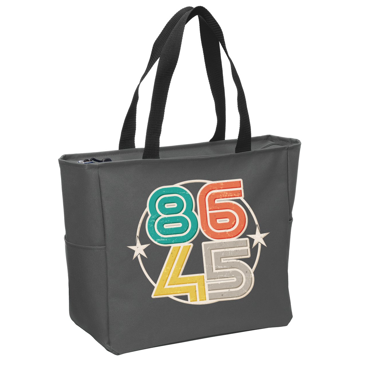 Retro 86 45 Impeach Trump Zip Tote Bag