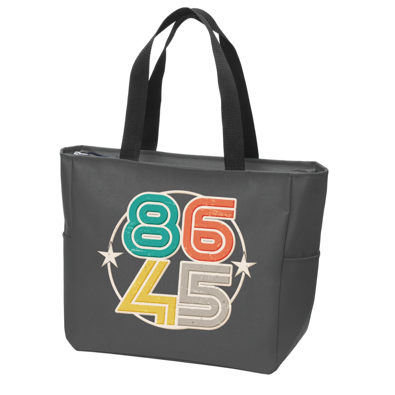 Retro 86 45 Impeach Trump Zip Tote Bag