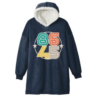 Retro 86 45 Impeach Trump Hooded Wearable Blanket