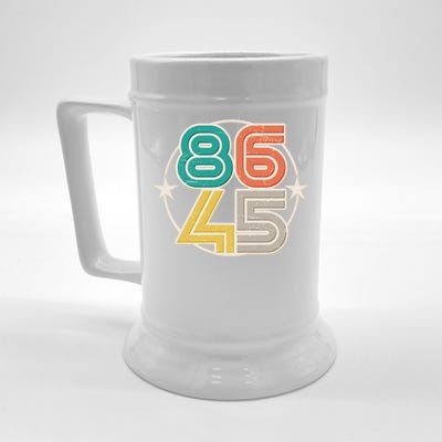 Retro 86 45 Impeach Trump Beer Stein