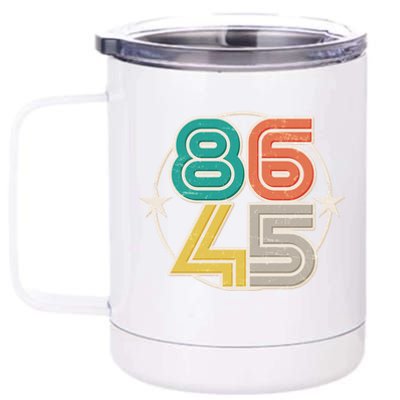 Retro 86 45 Impeach Trump 12 oz Stainless Steel Tumbler Cup