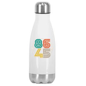 Retro 86 45 Impeach Trump Stainless Steel Insulated Water Bottle