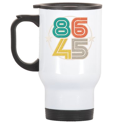 Retro 86 45 Impeach Trump Stainless Steel Travel Mug