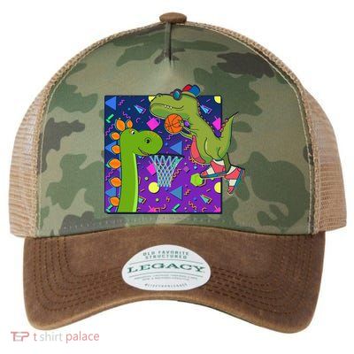 Retro 90's Basketball Dinosaurs Legacy Tie Dye Trucker Hat