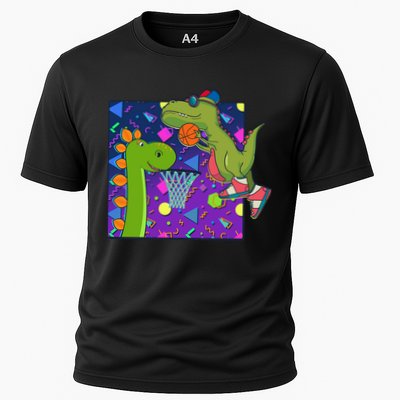 Retro 90's Basketball Dinosaurs Performance Shirt