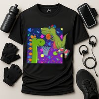 Retro 90's Basketball Dinosaurs Cooling Performance Crew T-Shirt