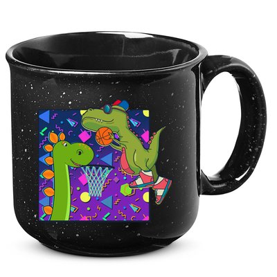 Retro 90's Basketball Dinosaurs 15oz Campfire Ceramic Mug