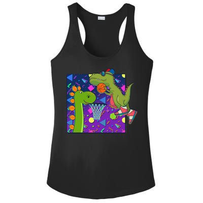 Retro 90's Basketball Dinosaurs Ladies PosiCharge Competitor Racerback Tank