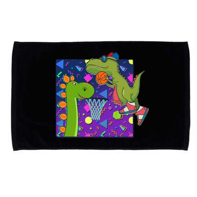 Retro 90's Basketball Dinosaurs Microfiber Hand Towel