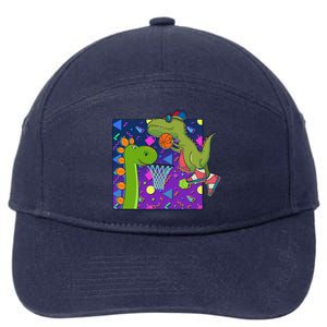 Retro 90's Basketball Dinosaurs 7-Panel Snapback Hat