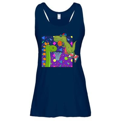 Retro 90's Basketball Dinosaurs Ladies Essential Flowy Tank