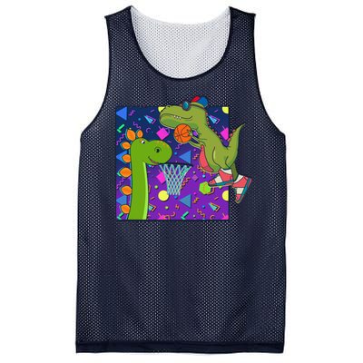 Retro 90's Basketball Dinosaurs Mesh Reversible Basketball Jersey Tank