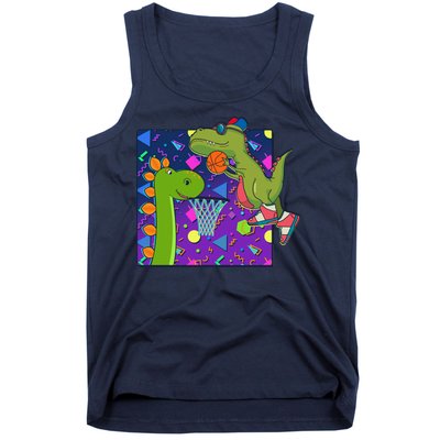 Retro 90's Basketball Dinosaurs Tank Top