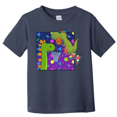 Retro 90's Basketball Dinosaurs Toddler T-Shirt