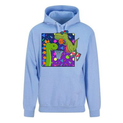 Retro 90's Basketball Dinosaurs Unisex Surf Hoodie