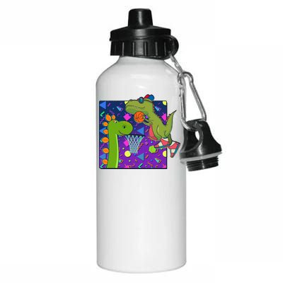 Retro 90's Basketball Dinosaurs Aluminum Water Bottle 