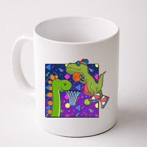 Retro 90's Basketball Dinosaurs Coffee Mug