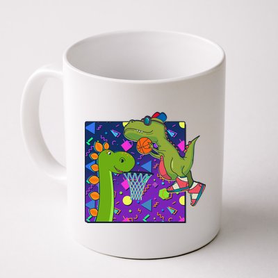 Retro 90's Basketball Dinosaurs Coffee Mug