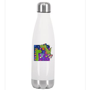 Retro 90's Basketball Dinosaurs Stainless Steel Insulated Water Bottle