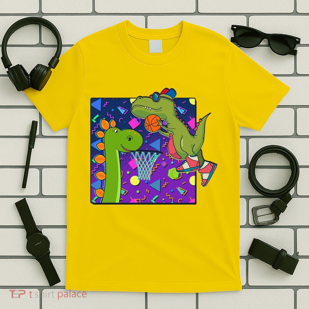 Retro 90's Basketball Dinosaurs T-Shirt