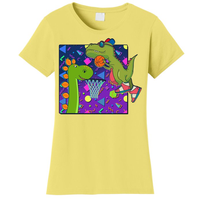 Retro 90's Basketball Dinosaurs Women's T-Shirt