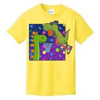 Retro 90's Basketball Dinosaurs Kids T-Shirt