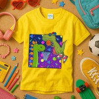 Retro 90's Basketball Dinosaurs Kids T-Shirt