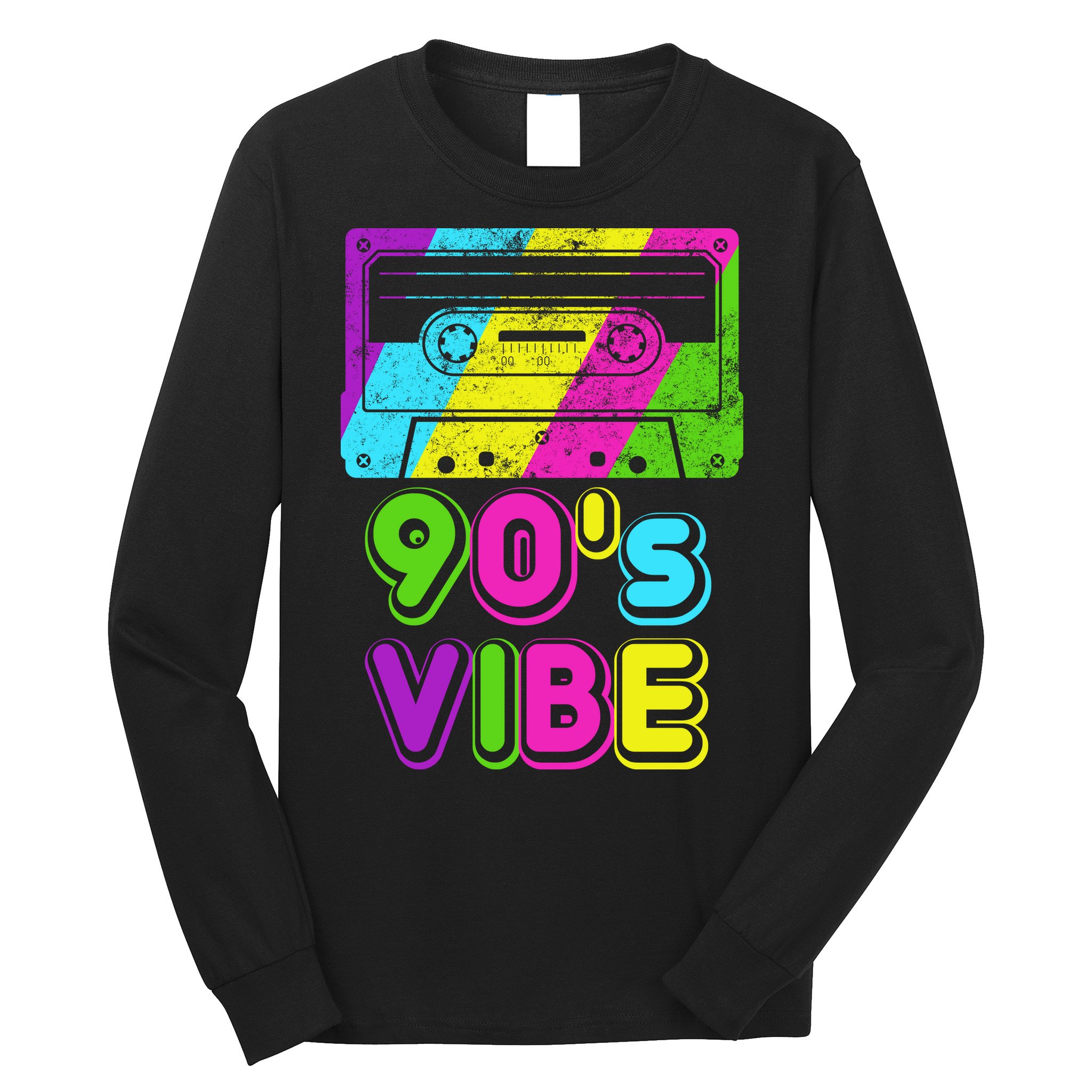 Retro 90's Vibe Vintage Long Sleeve Shirt