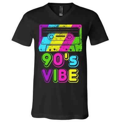 Retro 90's Vibe Vintage V-Neck T-Shirt