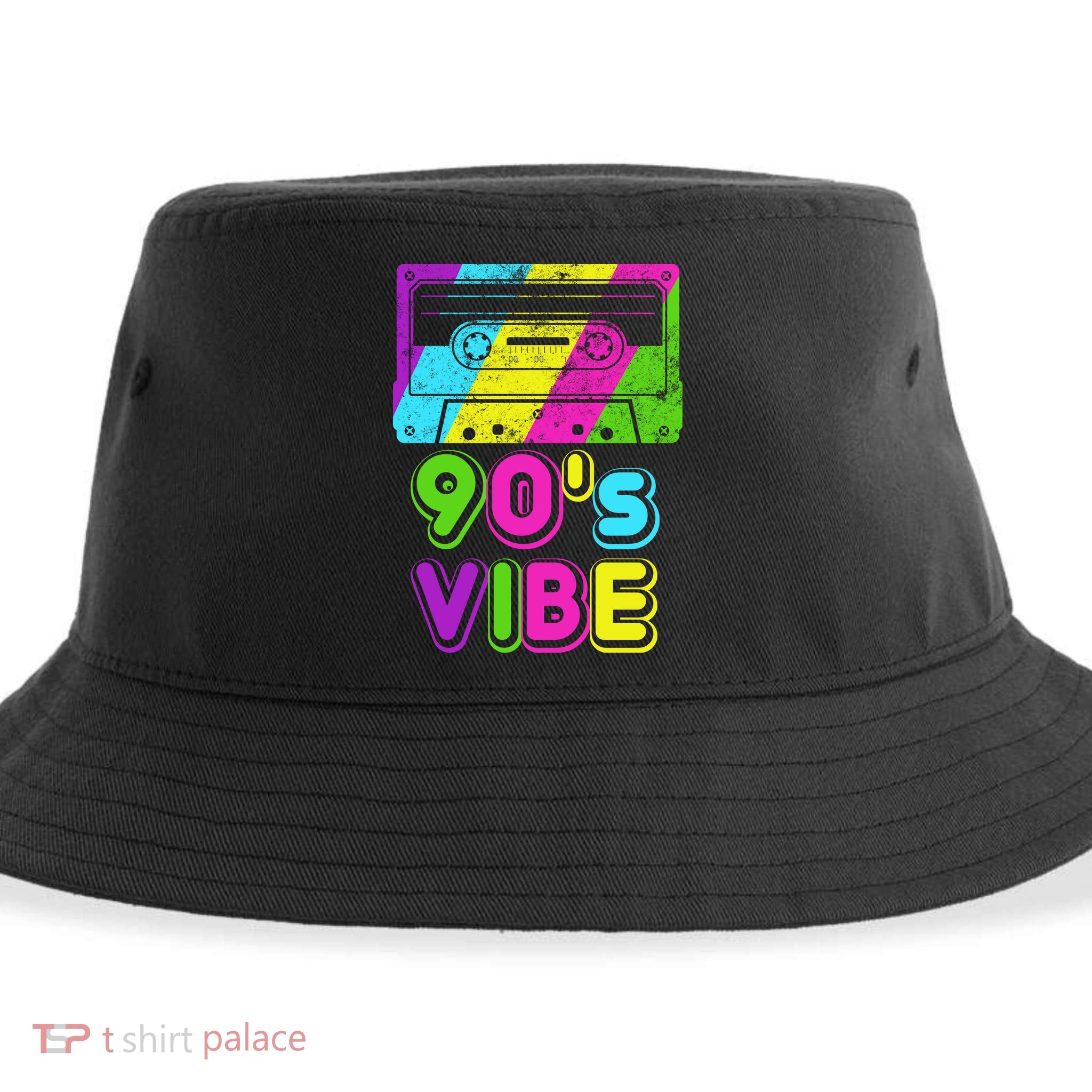 Retro 90's Vibe Vintage Sustainable Bucket Hat