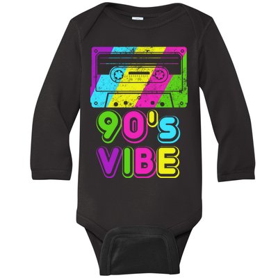 Retro 90's Vibe Vintage Baby Long Sleeve Bodysuit