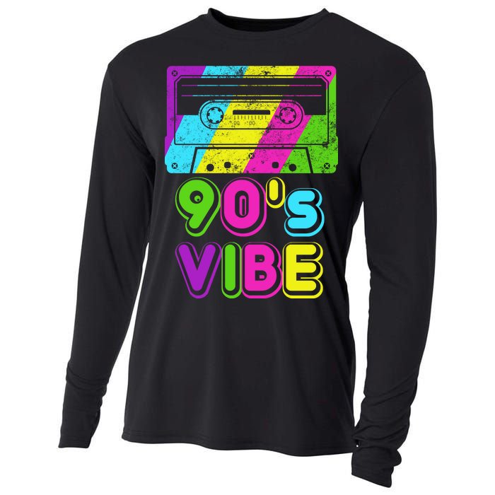 Retro 90's Vibe Vintage Cooling Performance Long Sleeve Crew