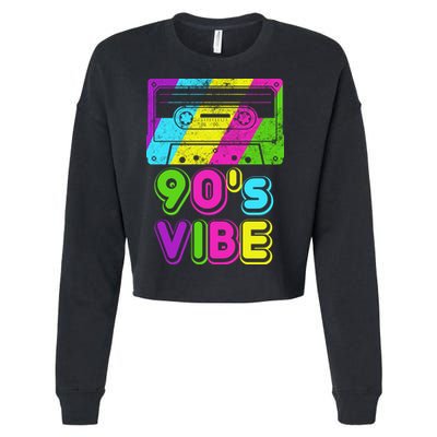 Retro 90's Vibe Vintage Cropped Pullover Crew