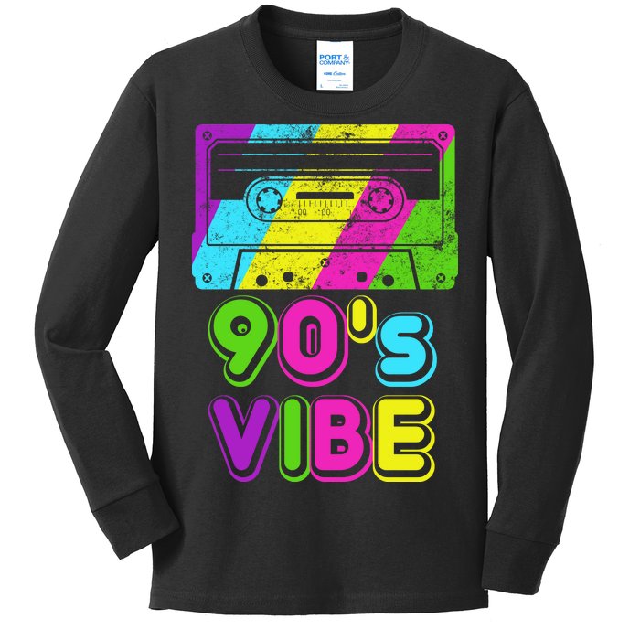 Retro 90's Vibe Vintage Kids Long Sleeve Shirt