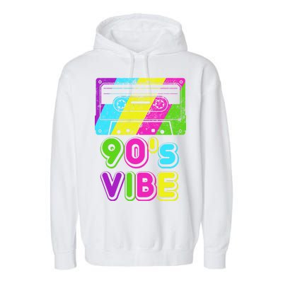 Retro 90's Vibe Vintage Garment-Dyed Fleece Hoodie