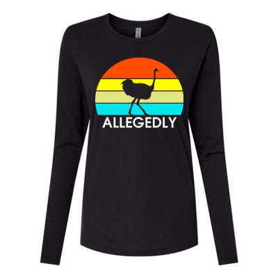 Retro Allegedly Ostrich Vintage Womens Cotton Relaxed Long Sleeve T-Shirt