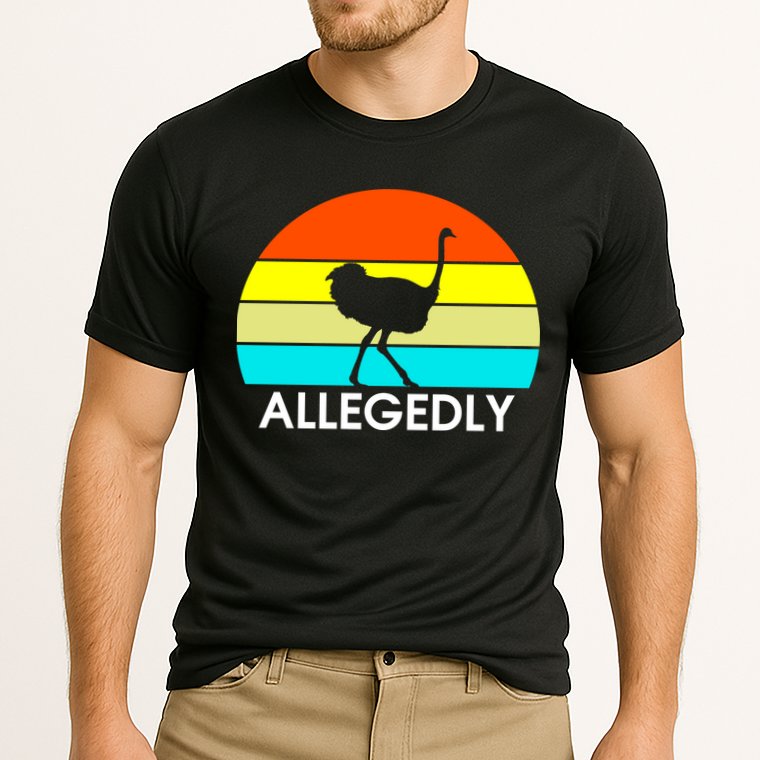 Retro Allegedly Ostrich Vintage Cooling Performance Crew T-Shirt