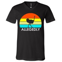 Retro Allegedly Ostrich Vintage V-Neck T-Shirt