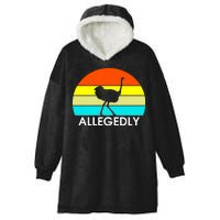 Retro Allegedly Ostrich Vintage Hooded Wearable Blanket