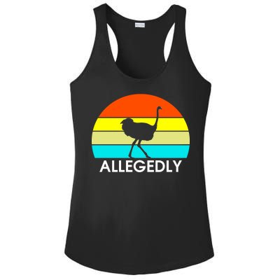 Retro Allegedly Ostrich Vintage Ladies PosiCharge Competitor Racerback Tank