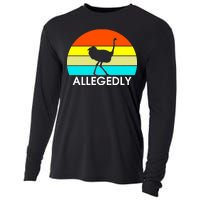 Retro Allegedly Ostrich Vintage Cooling Performance Long Sleeve Crew