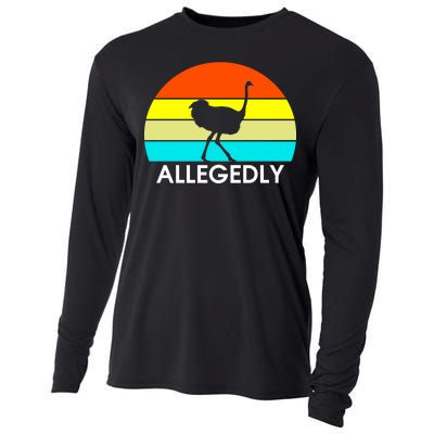 Retro Allegedly Ostrich Vintage Cooling Performance Long Sleeve Crew