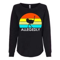 Retro Allegedly Ostrich Vintage Womens California Wash Sweatshirt