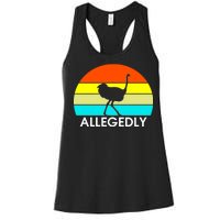 Retro Allegedly Ostrich Vintage Women's Racerback Tank