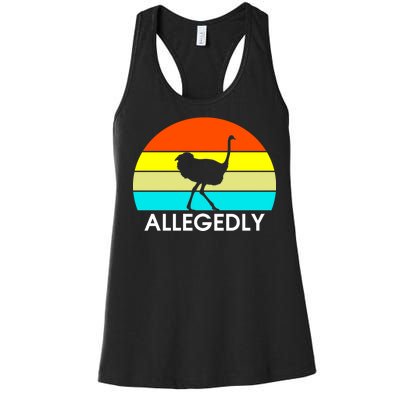 Retro Allegedly Ostrich Vintage Women's Racerback Tank