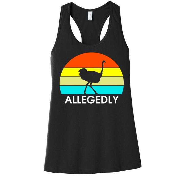 Retro Allegedly Ostrich Vintage Women's Racerback Tank