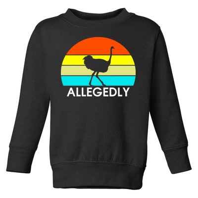 Retro Allegedly Ostrich Vintage Toddler Sweatshirt