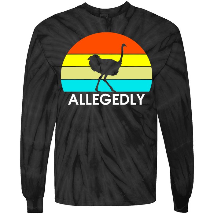 Retro Allegedly Ostrich Vintage Tie-Dye Long Sleeve Shirt