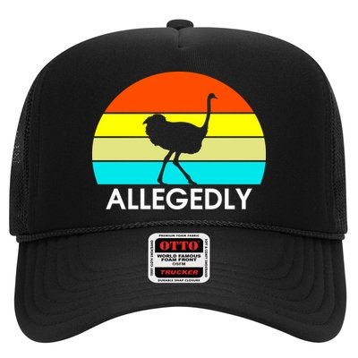 Retro Allegedly Ostrich Vintage Trucker Hat